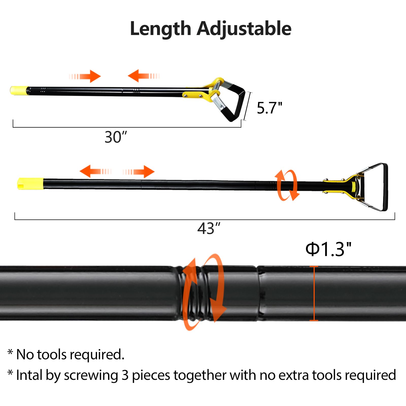 DonSail tool features easy, tool-free assembly in about one minute.
