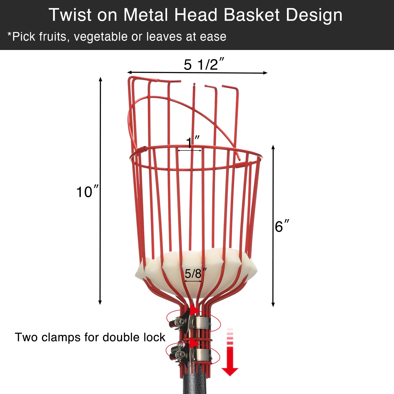 Donsail orange picker basket ideal for citrus tree harvests.