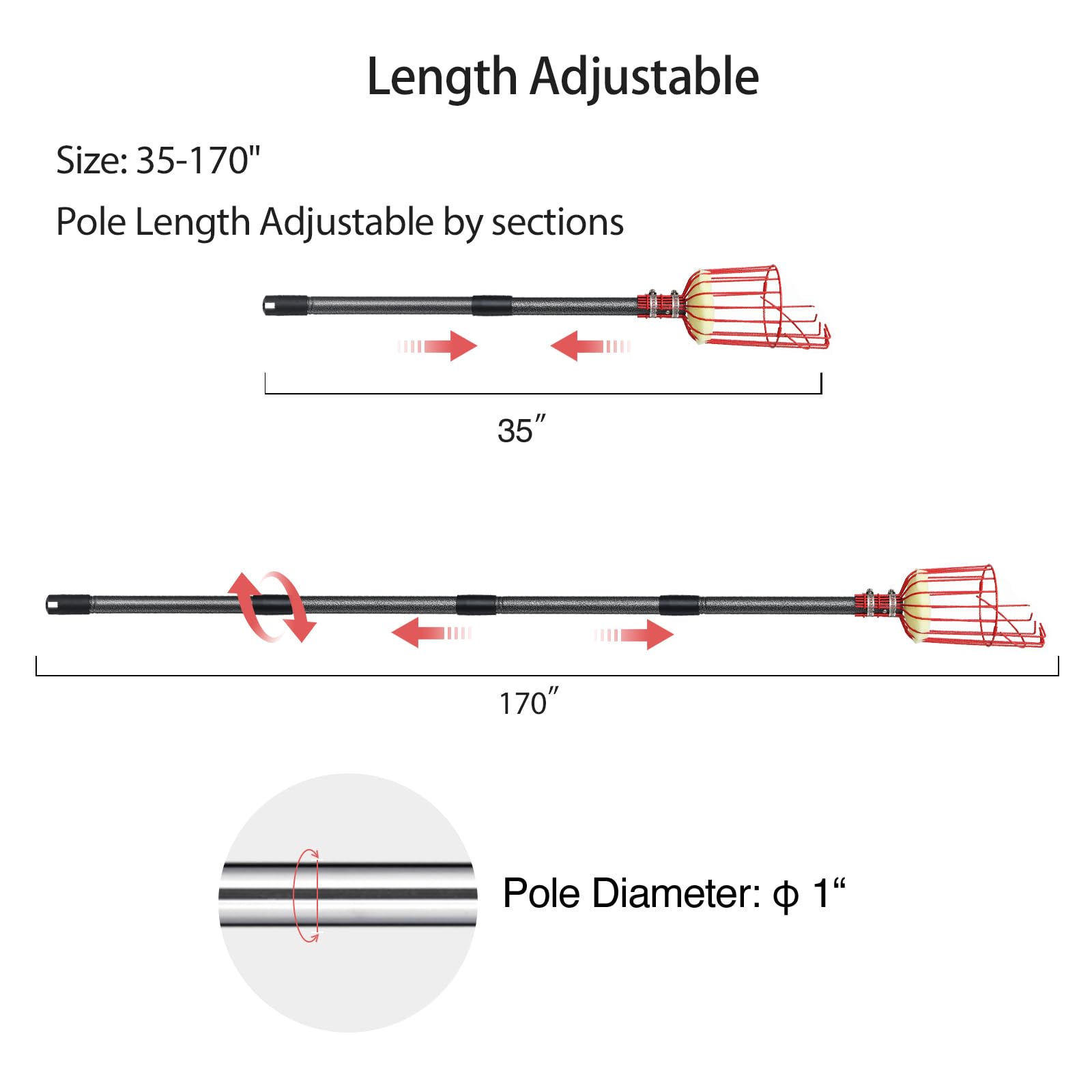 DonSail plastic handle top providing comfortable grip during use