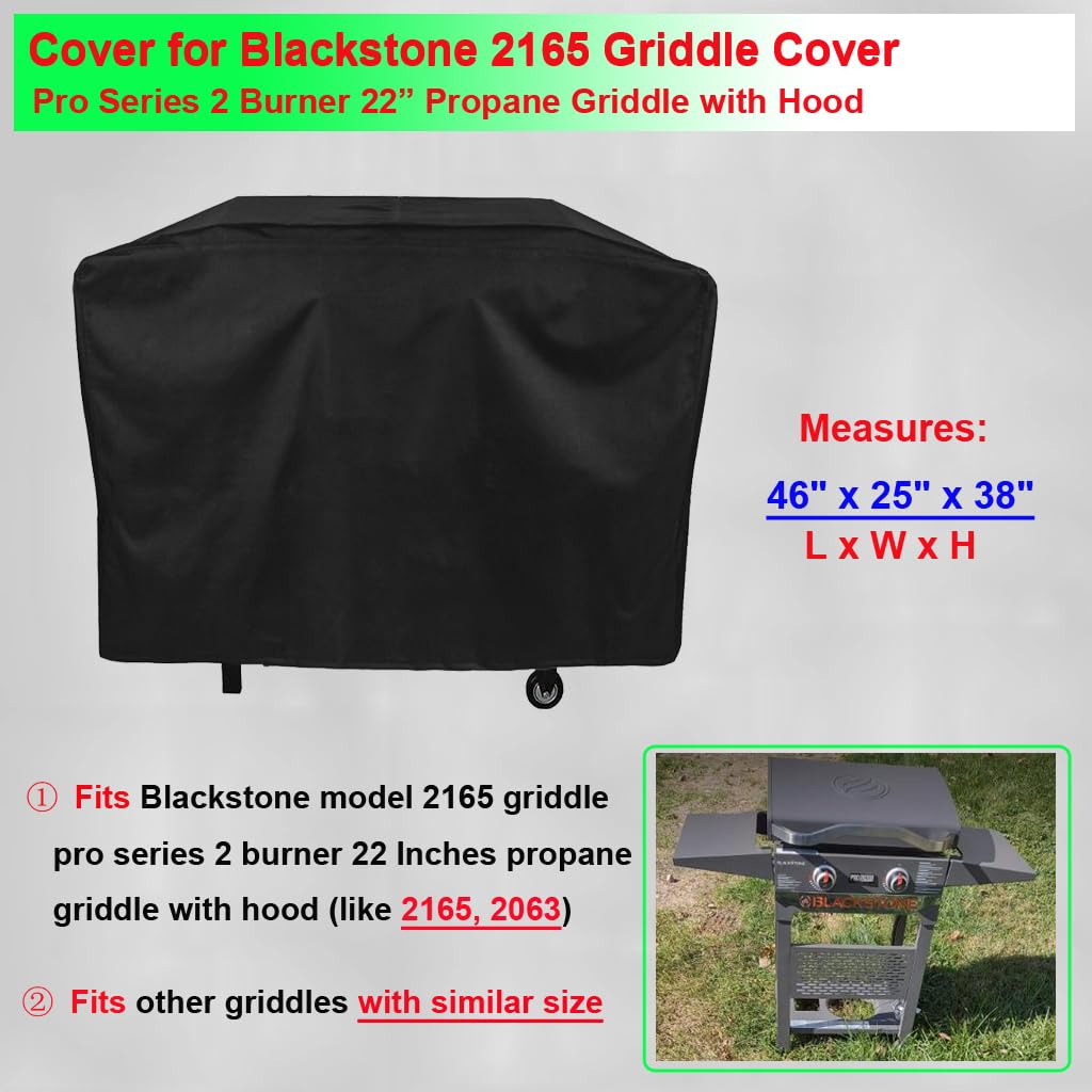 DONSIQIZZ 22-inch griddle waterproof cover keeps moisture away during outdoor cooking.