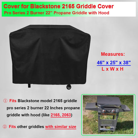 DONSIQIZZ 22-inch griddle waterproof cover keeps moisture away during outdoor cooking.