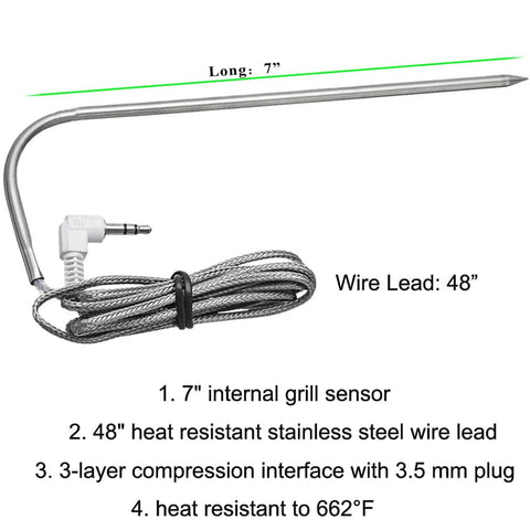 DONSIQIZZ 7-inch internal probe for precise temperature tracking