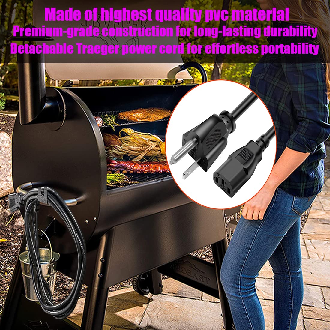 DONSIQIZZ Detachable cord enhances portability for on-the-go grilling