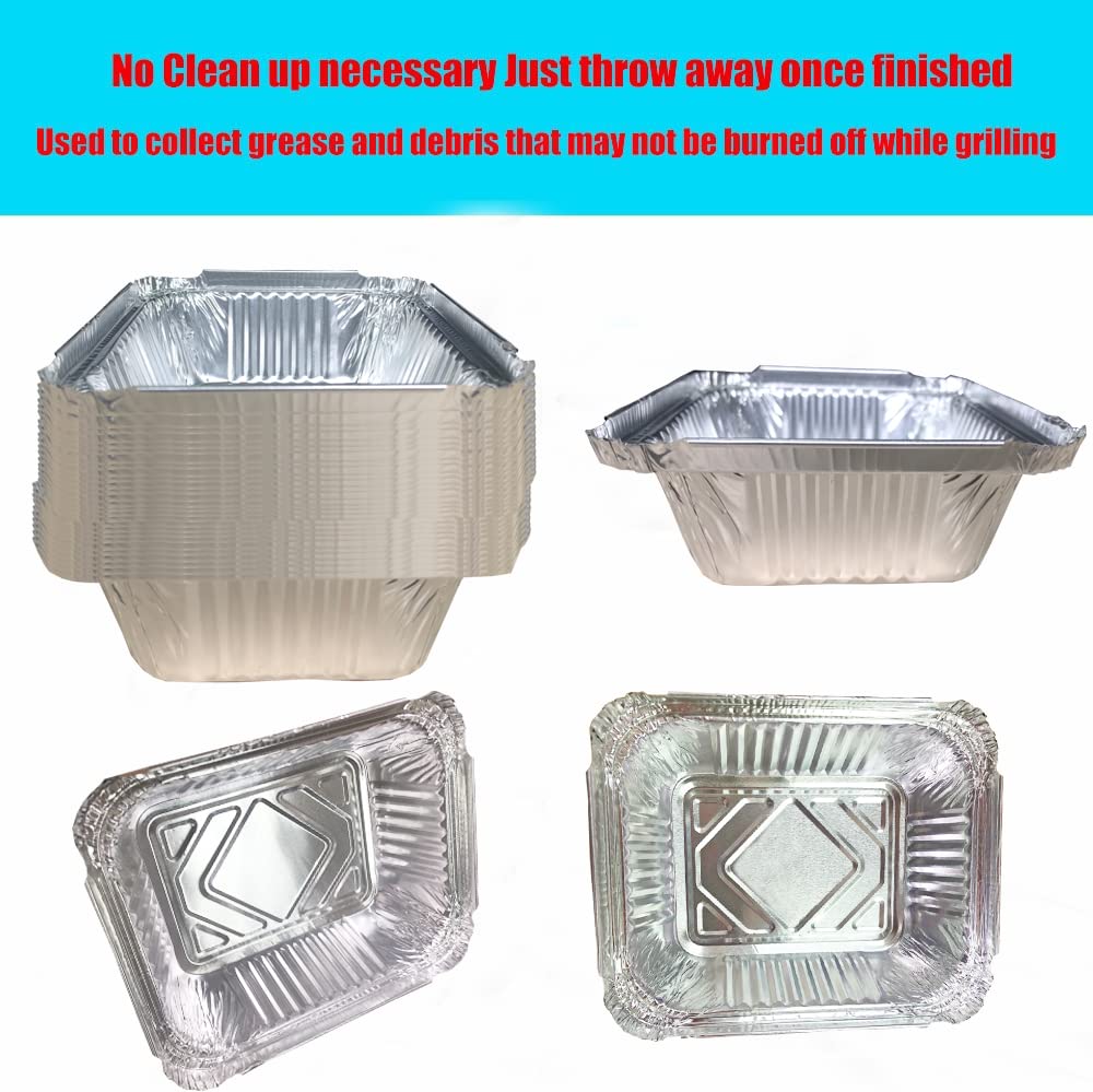 DONSIQIZZ disposable aluminum pans offer mess reduction during outdoor cooking.