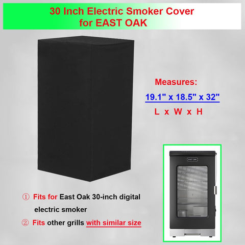 DONSIQIZZ East Oak 30in smoker cover back view shields from weather