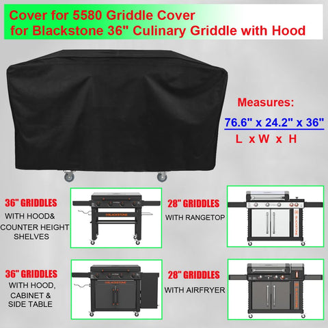 DONSIQIZZ griddle cover for 28-inch range-top setup shields from weather.