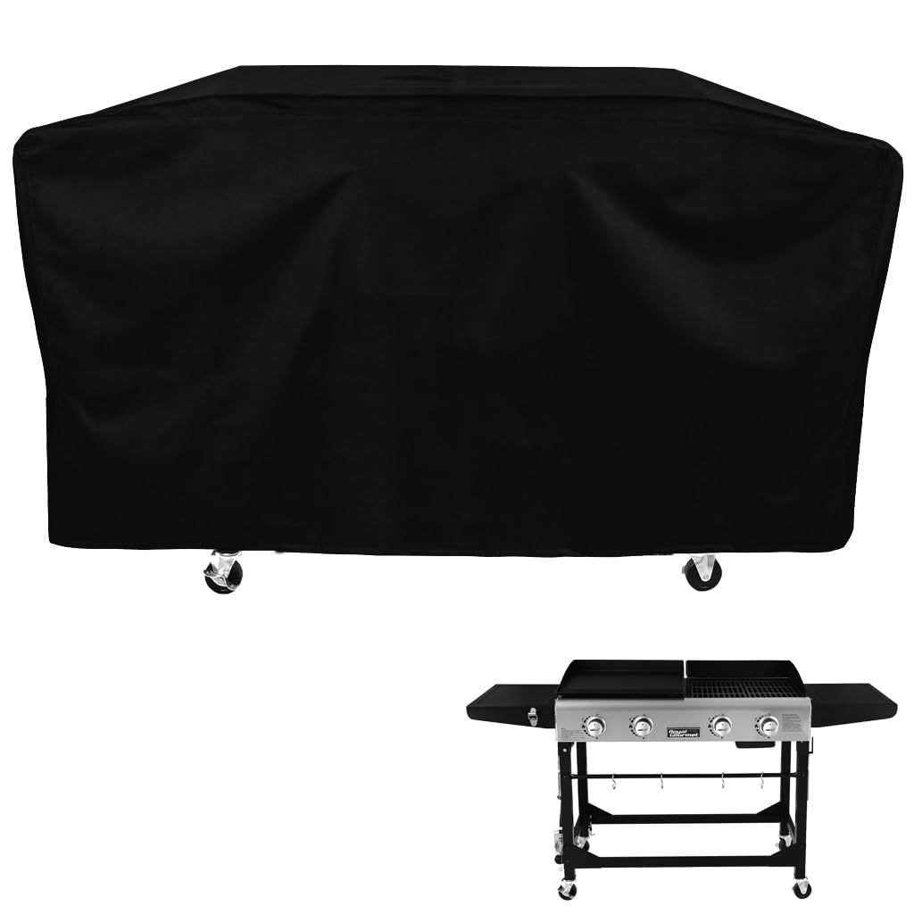 DONSIQIZZ griddle cover protects Royal Gourmet GD401 with weatherproof outer material outdoors