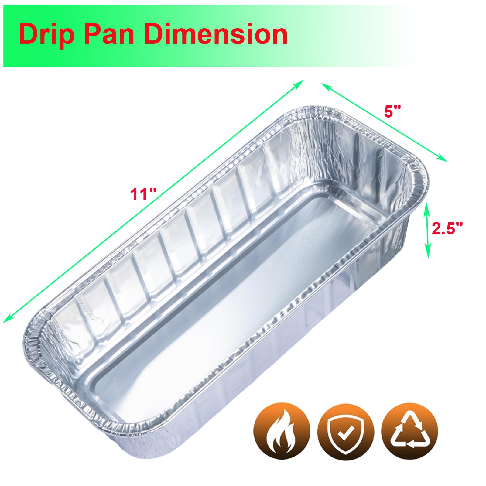 DONSIQIZZ heavy duty aluminum pan liner for Weber durable and recyclable