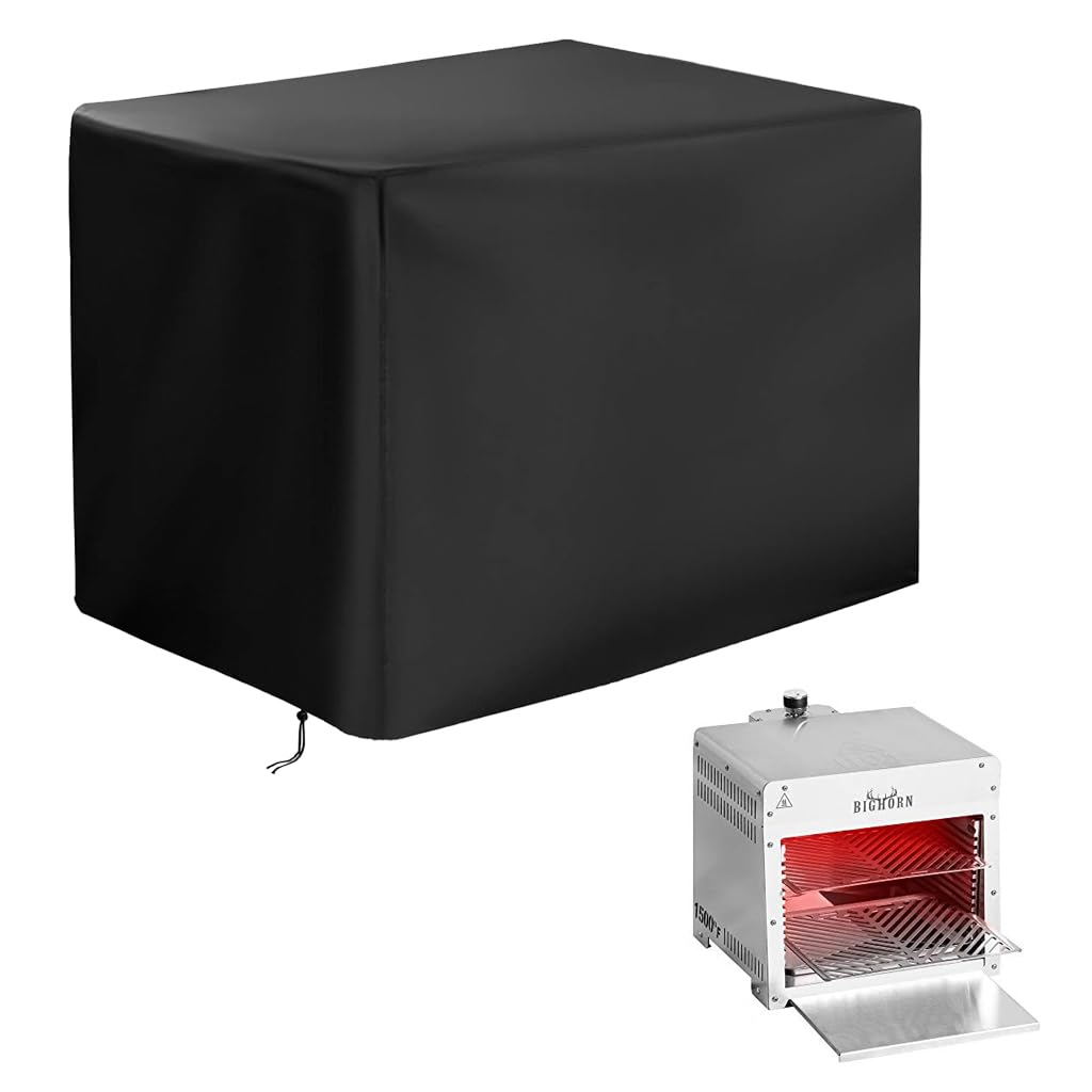 Donsiqizz infrared grill cover for Big Horn guards against rain and dust.
