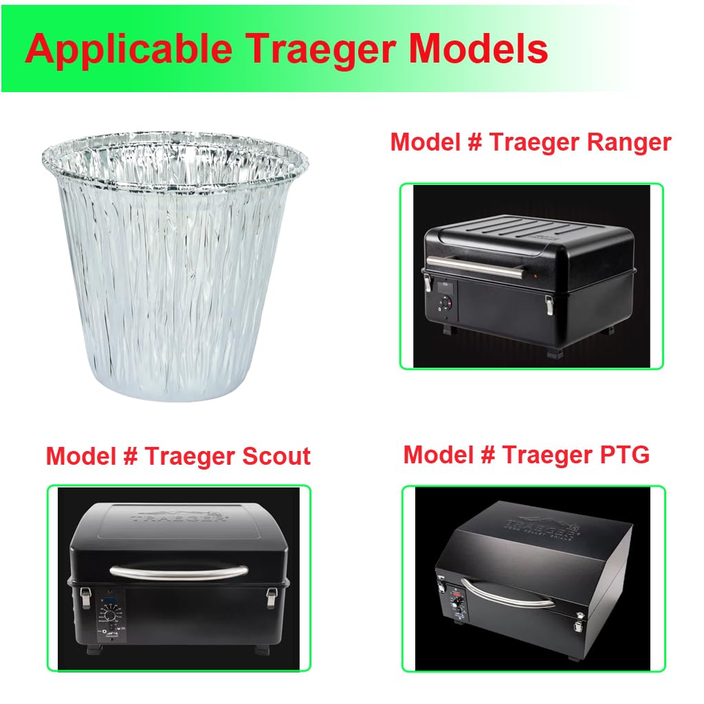 DONSIQIZZ Traeger Ranger-compatible liners for simple grease tray swaps.