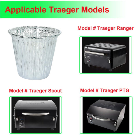 DONSIQIZZ Traeger Ranger-compatible liners for simple grease tray swaps.