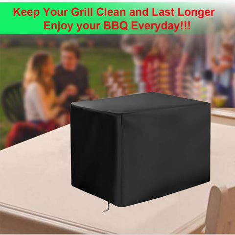 Donsiqizz weatherproof cover extends grill life and keeps it ready.