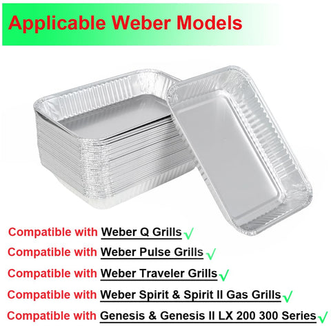 DONSIQIZZ Weber Genesis drip pan 8.5x6 catches drips cleanly during long sessions