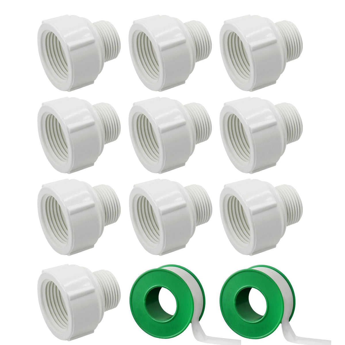 DONWAER 10-pack 1/2 to 3/4 inch adapter connects hoses securely.