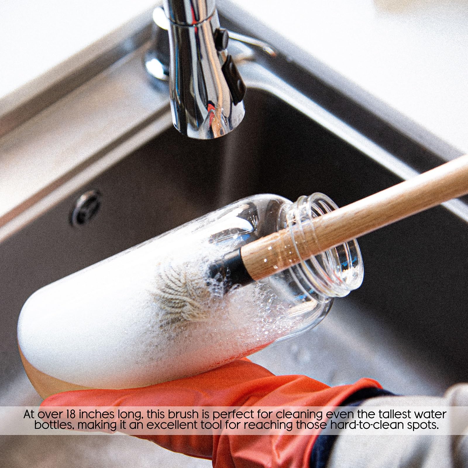 Removable cotton heads allow quick cleanup after grilling