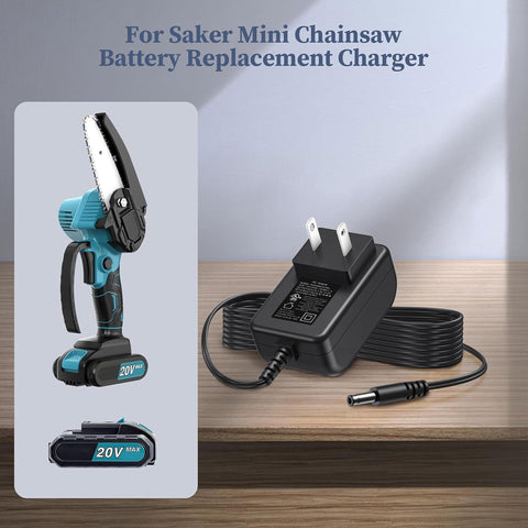 DONYOIE Saker Mini Chainsaw Charger back view, cable management ready.