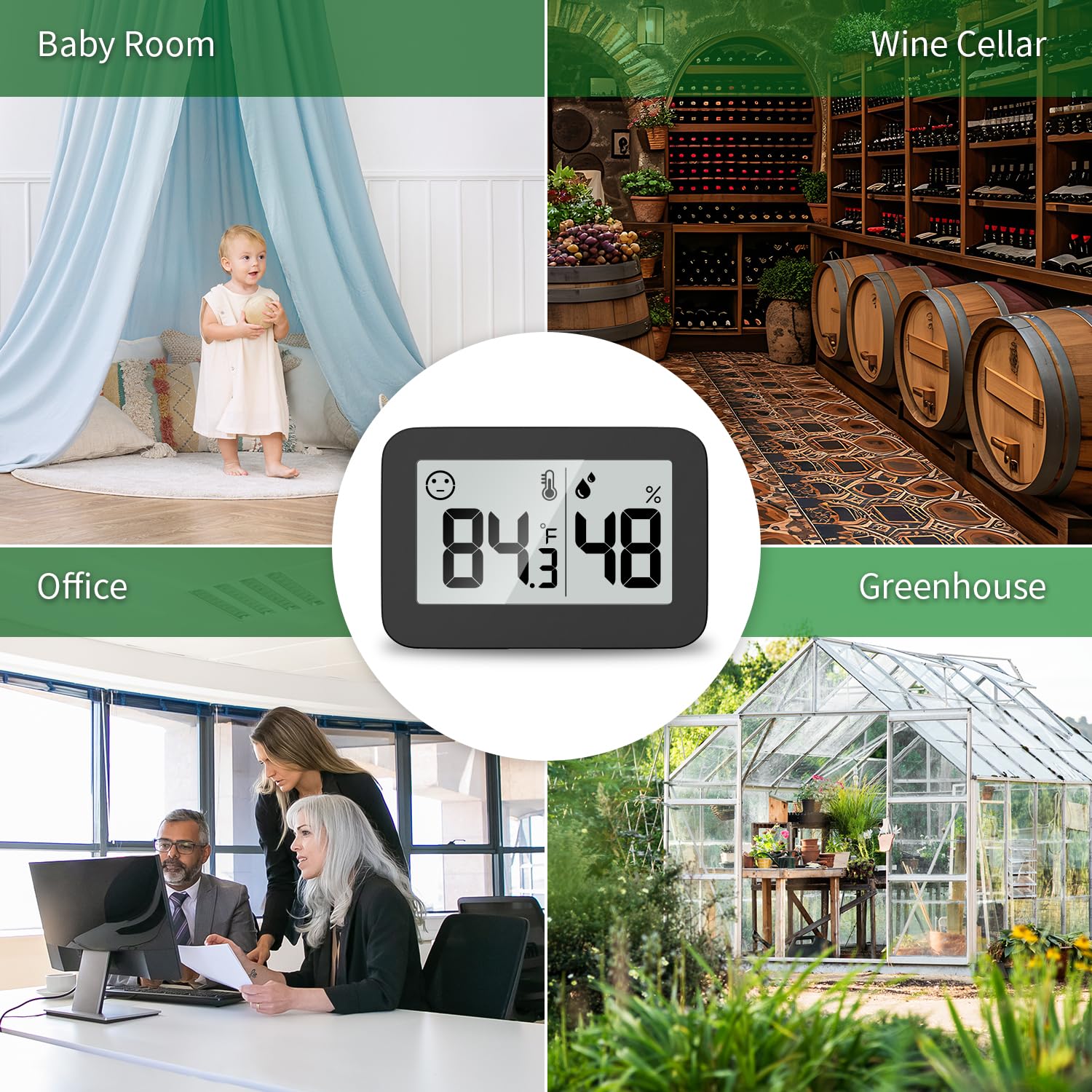 DOOMAY mini hygrometer portable design suitable for travel.