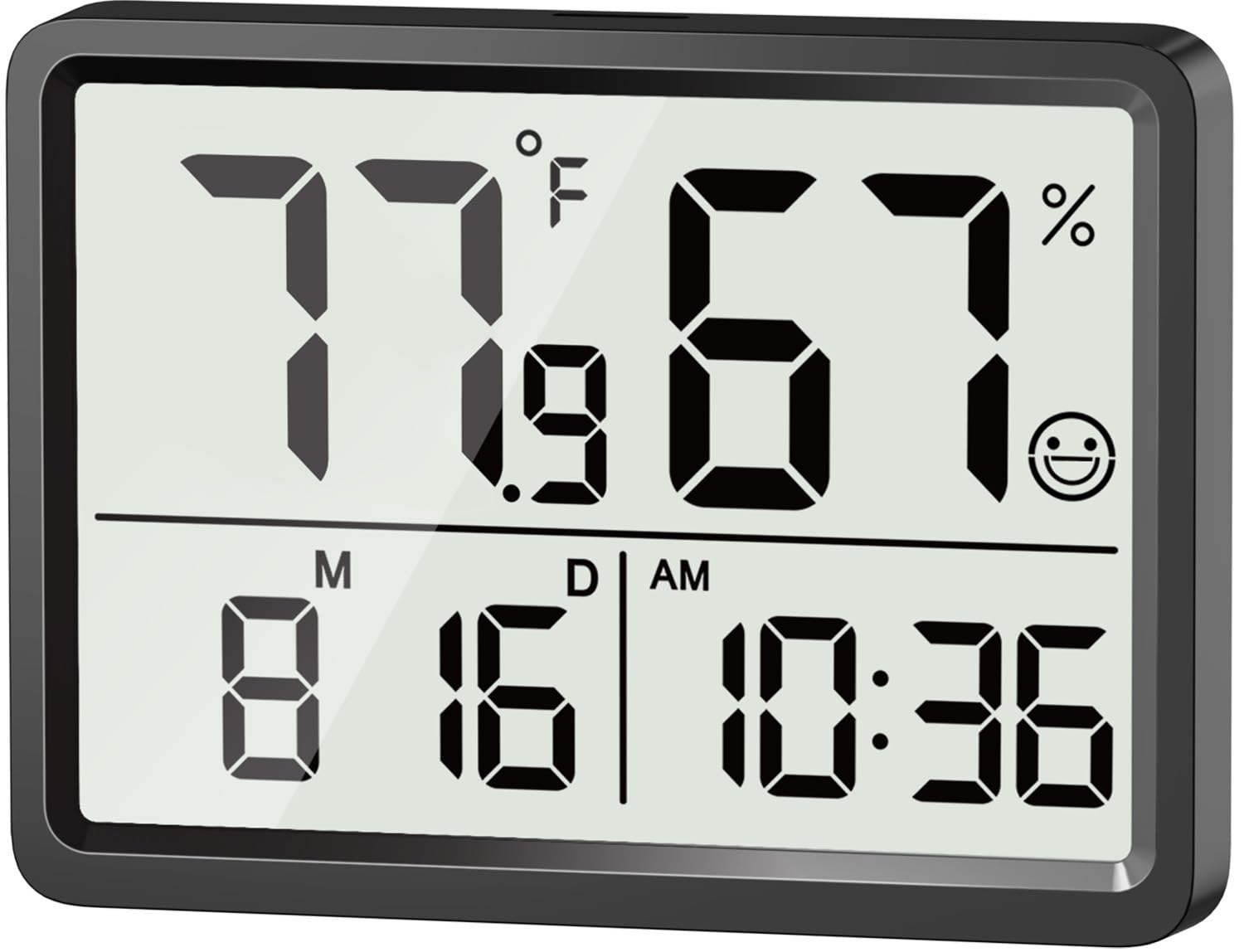 DOOMAY room thermometer indoor display shows temperature and humidity clearly.