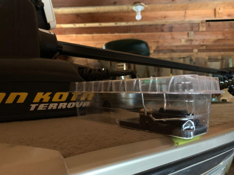 DoomBox Coax In-Line Design guides mice inside for effective entry.