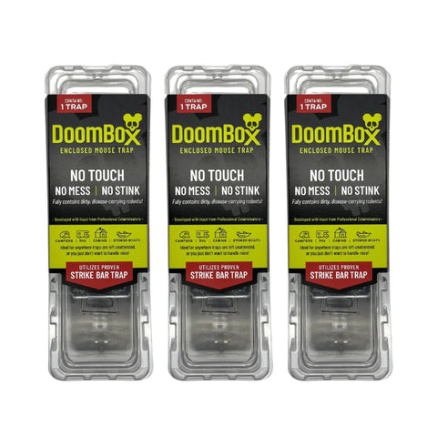 DoomBox See-It-All design lets you watch the trap without opening, reducing mess.