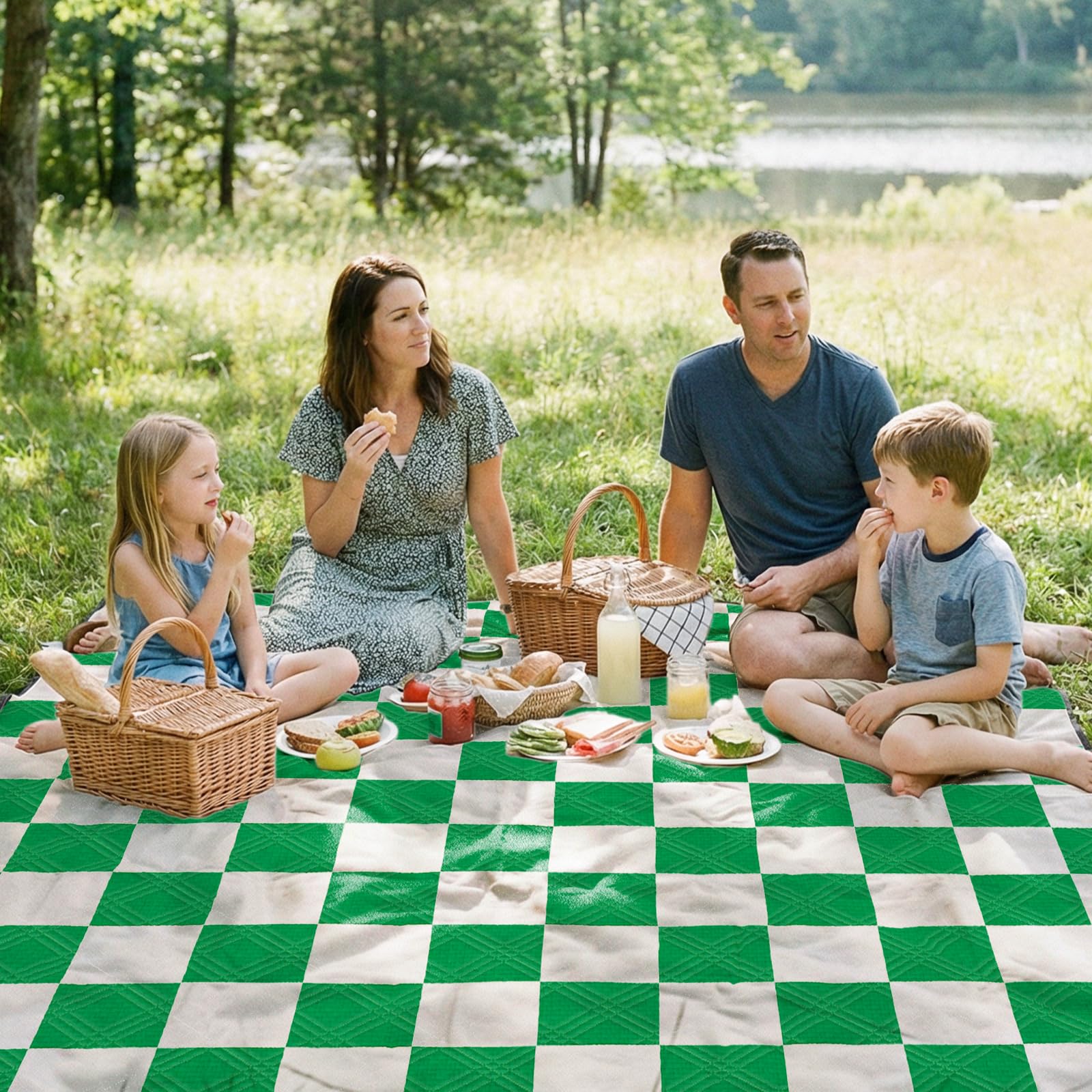 Doonly 78x78 blanket supports group meals and outdoor lounging