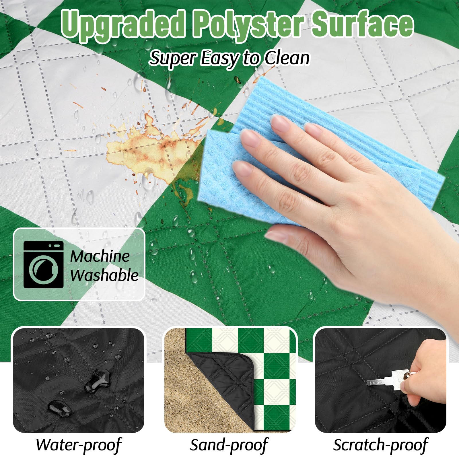 Doonly indoor outdoor versatile blanket for picnics, camping, or concerts