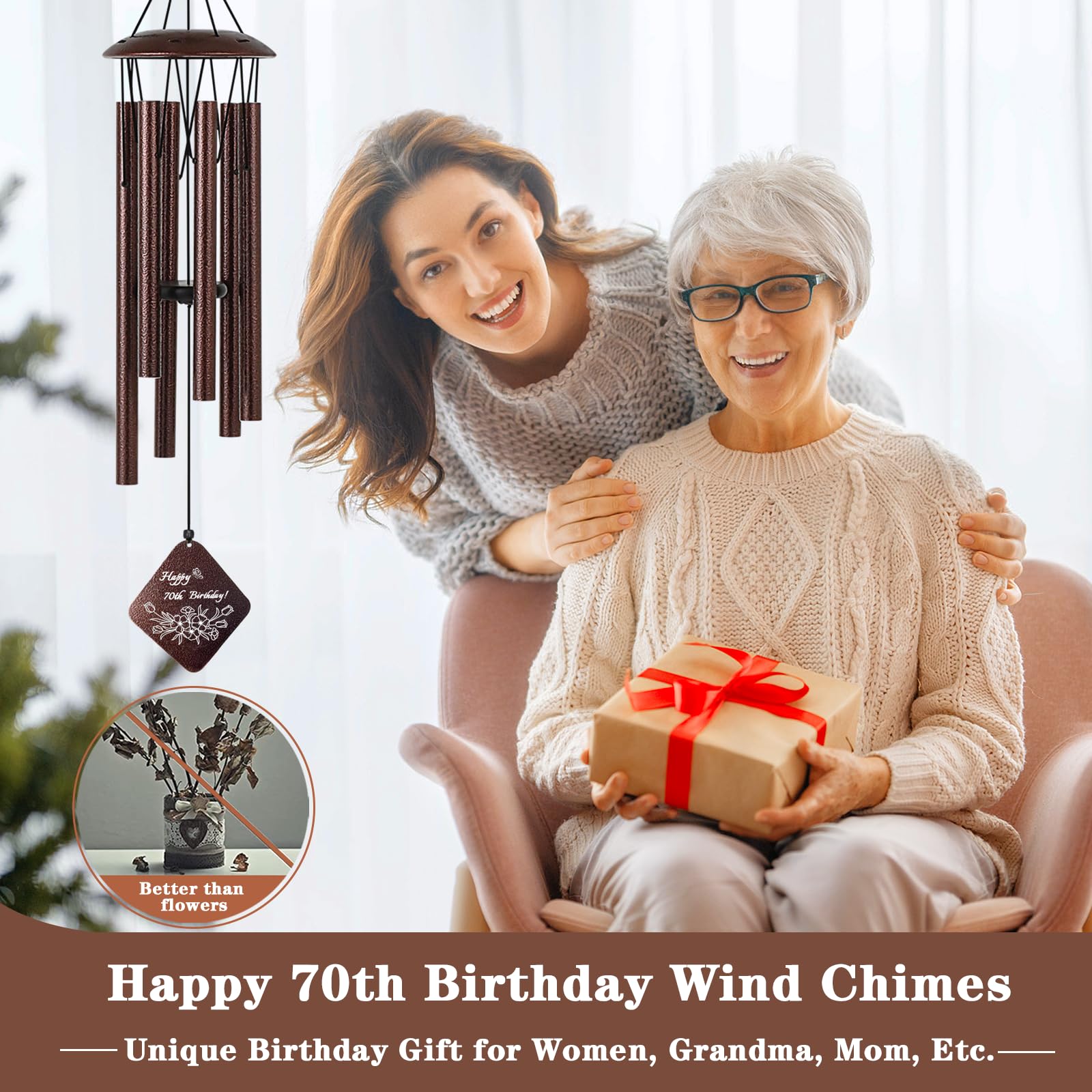 Doopeer bronze-tone wind chime blends with modern and classic decor