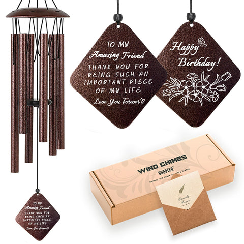 Doopeer bronze wind chime, 32-inch design, enhances outdoor space with soothing tones.