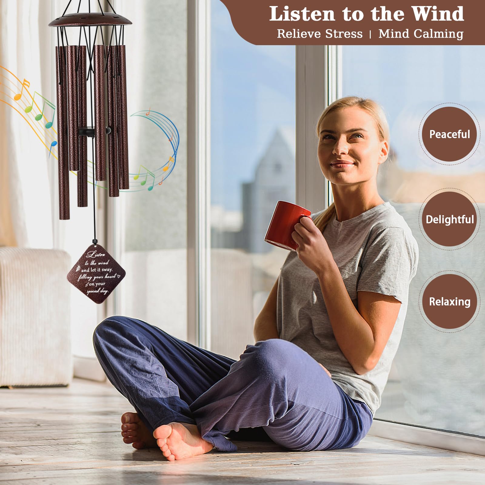 Doopeer wind chime gift box ready for gifting with blank card