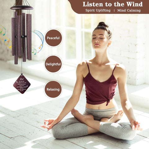 Doopeer memorial wind chimes 32 inches tall, perfect for porch or garden.