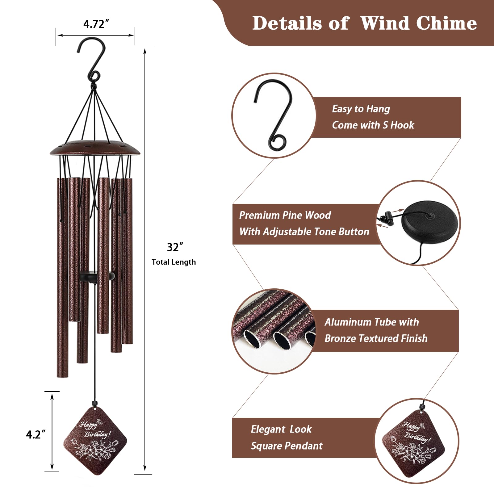 Doopeer durable aluminum tubes resist weather and daily use.