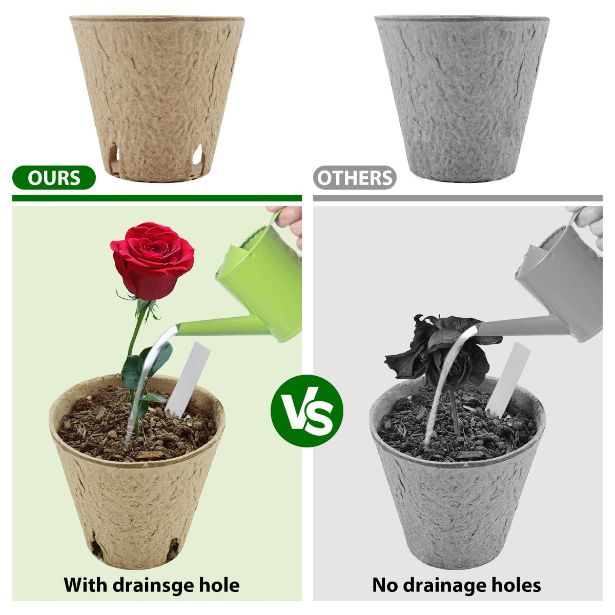 DOOPP seedling pot height 2-76 inch fits standard trays