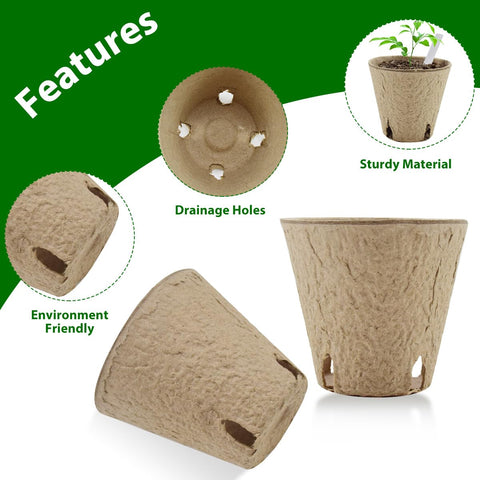 DOOPP seedling pot opening diameter 3-15 inch supports root space