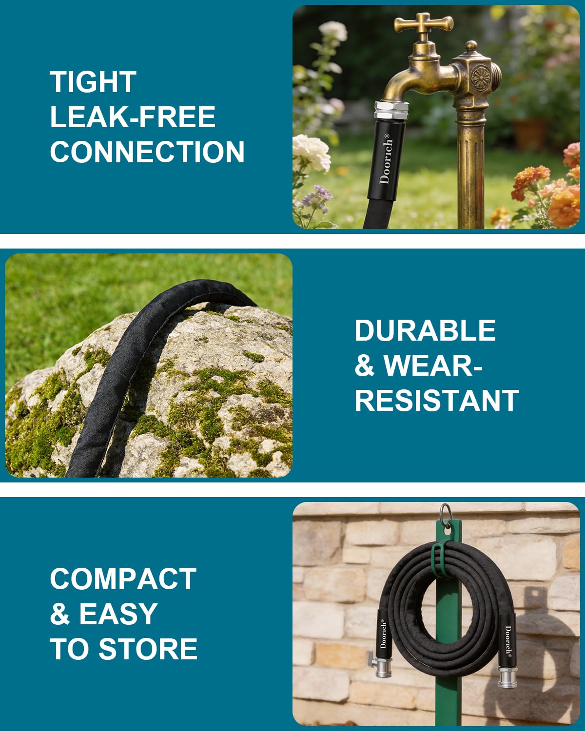 Doorich marine-grade durability protects against abrasion and leaks.