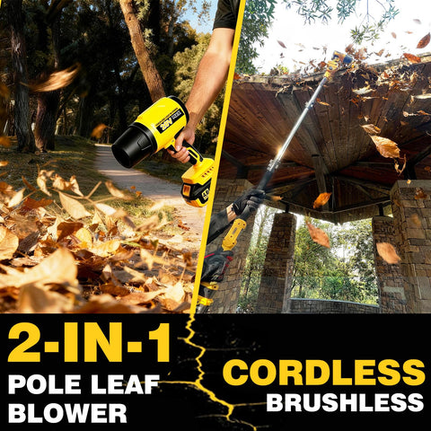 DOOYUTOOL 740CFM 190MPH performance clears leaves and debris efficiently.