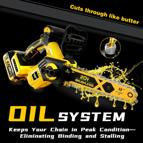 DOOYUTOOL brushless motor close-up for efficient, cooler operation during long cuts.