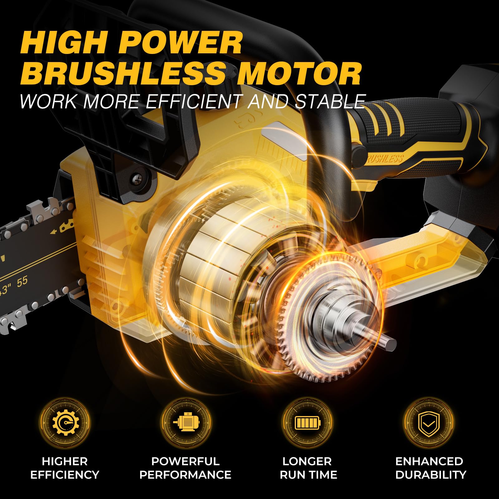 DOOYUTOOL intelligent-power-display helps monitor battery status for steady operation.