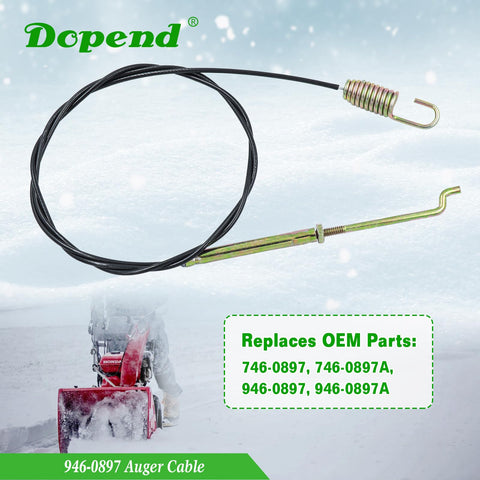 Dopend replacement auger cable compatible with multiple OEM parts for maintenance.