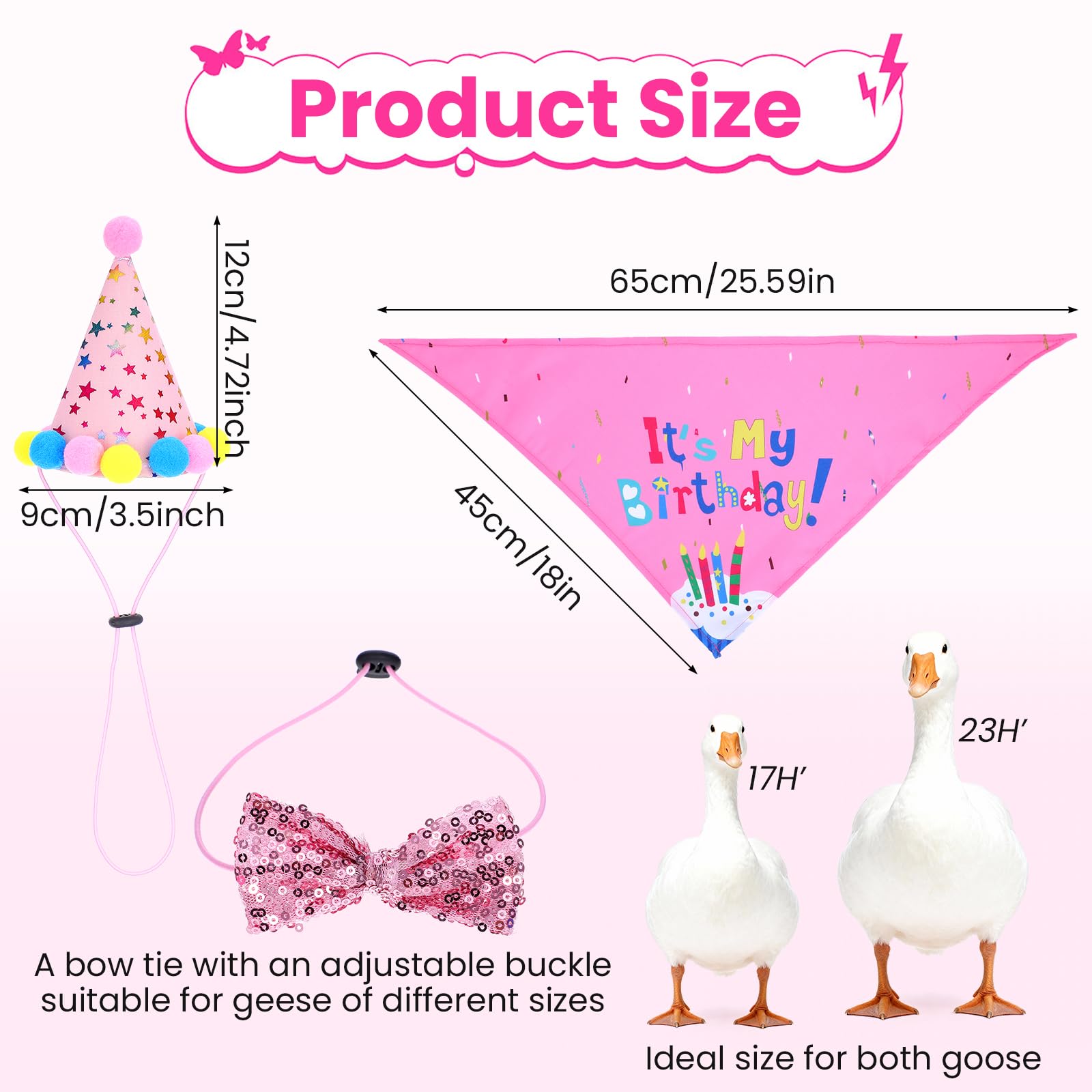 DOPENSPI sparkling bow accessory on porch goose.