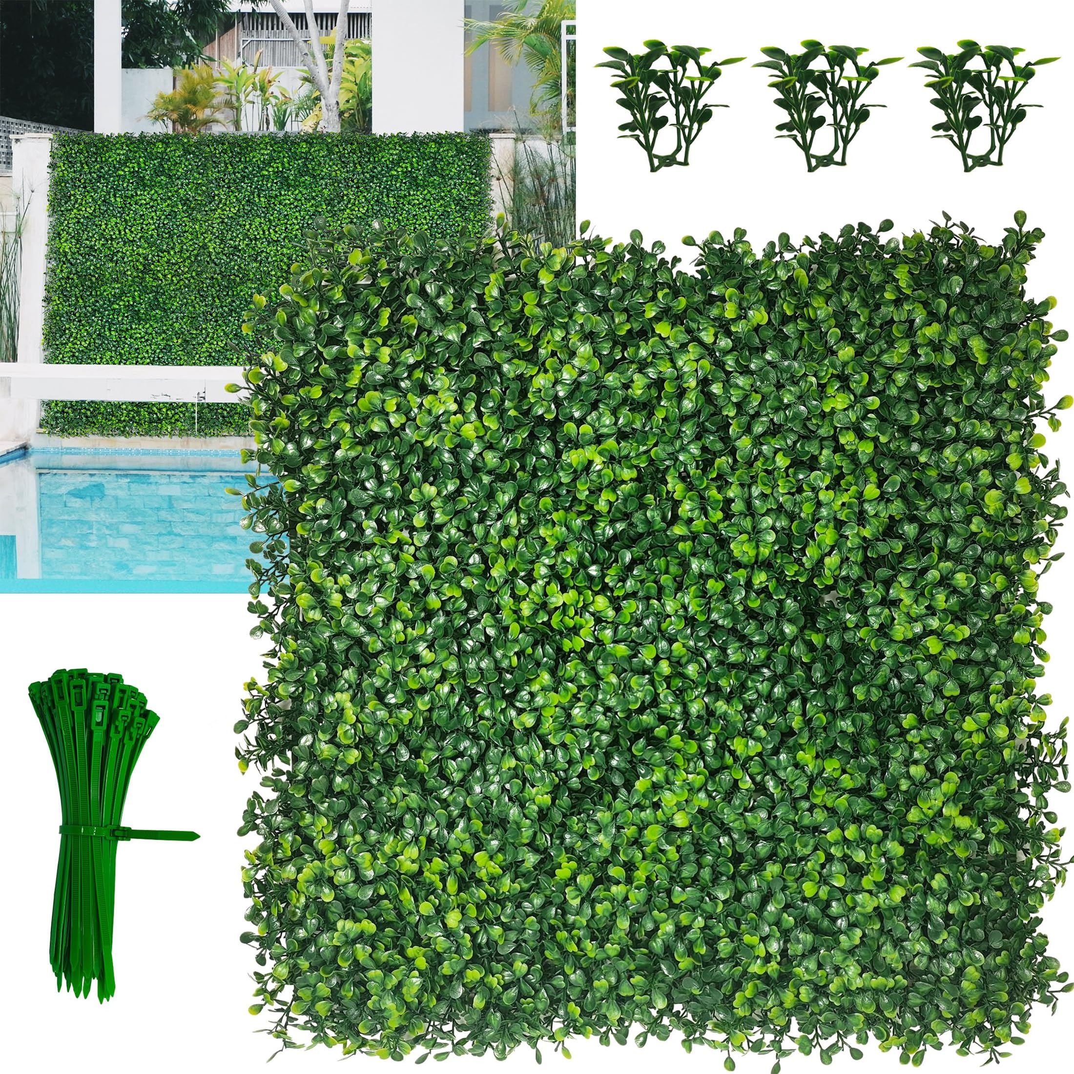 DOPGIB artificial grass wall panel adds 3D depth to outdoor spaces