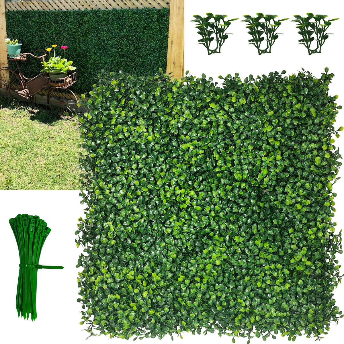 DOPGIB artificial grass wall panel close-up leaves for a lush backdrop with depth
