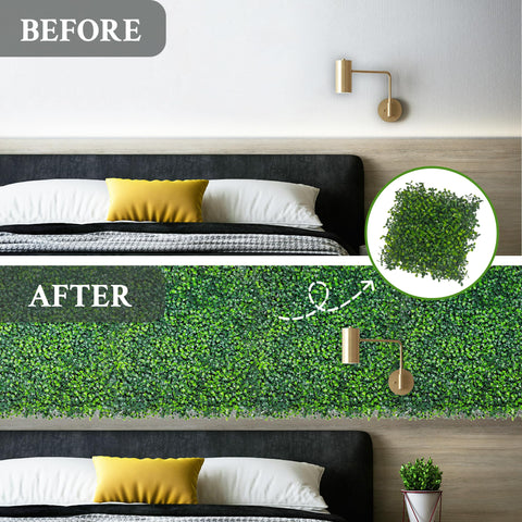 DOPGIB artificial grass wall panels interlock easily for quick privacy screens