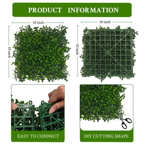 DOPGIB boxwood panel 10x10 installation highlights simple interlocking connectors