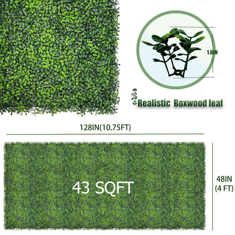 DOPGIB boxwood wall panel interlocking system enables seamless privacy walls.