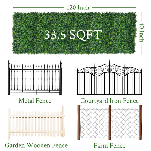 DOPGIB faux boxwood wall panel for outdoor walls creates lush vertical greenery.