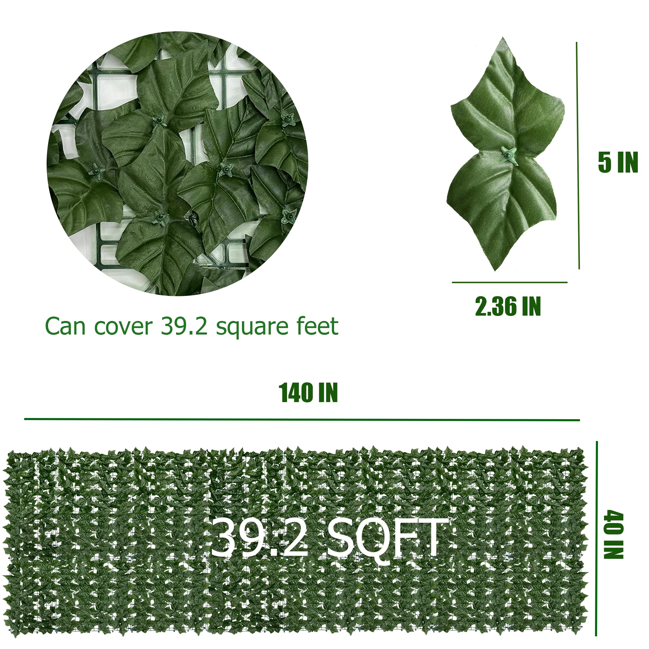 DOPGIB faux ivy leaf wall panel closeup shows realistic texture for natural look.