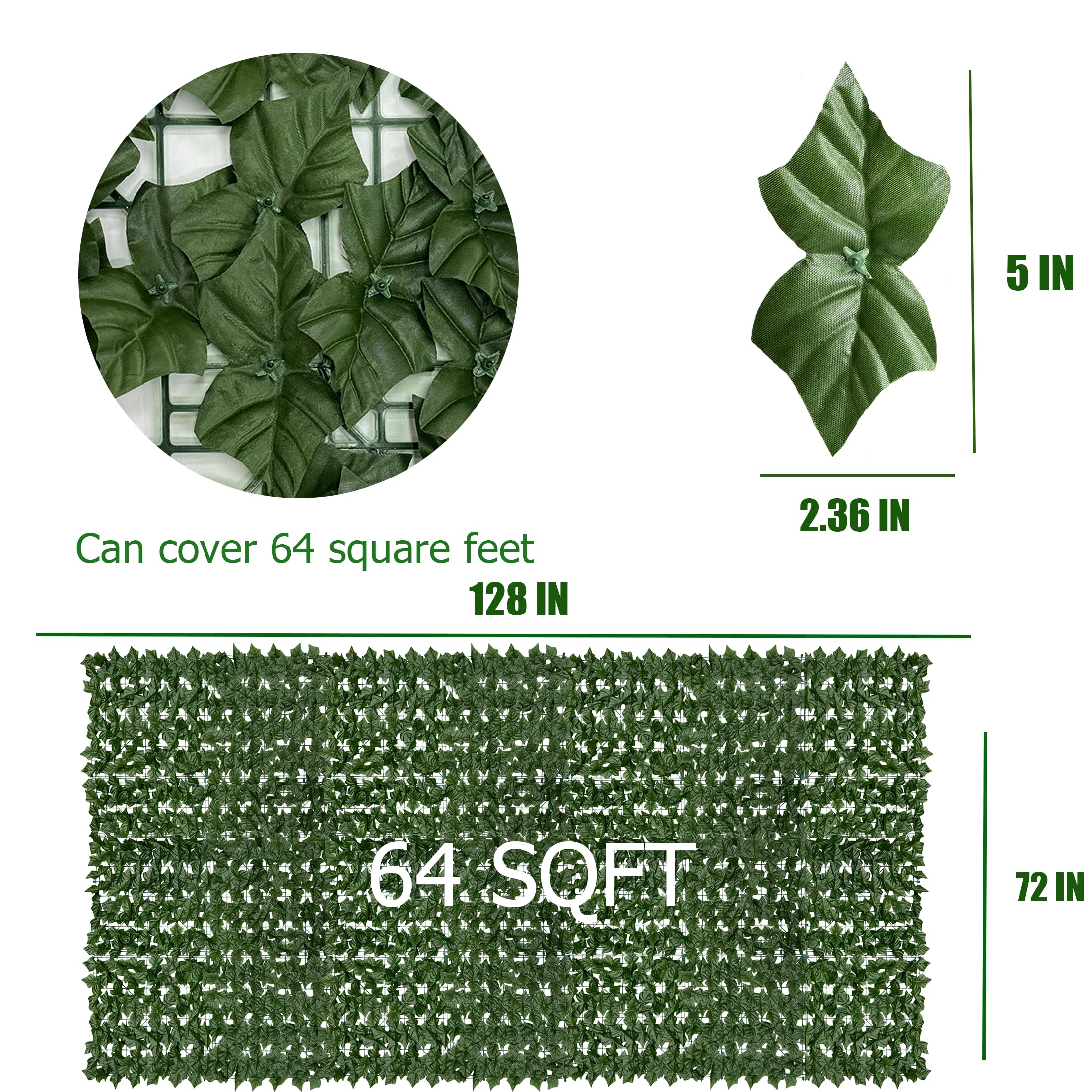 DOPGIB faux ivy wall panel attached to a fence for greenery.
