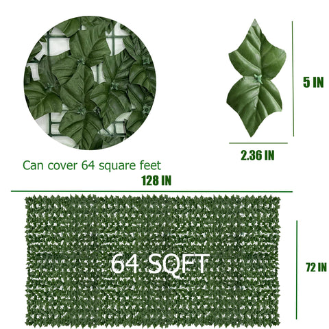 DOPGIB faux ivy wall panel attached to a fence for greenery.