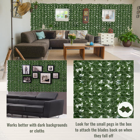 DOPGIB green ivy backdrop decor for interior or exterior space.