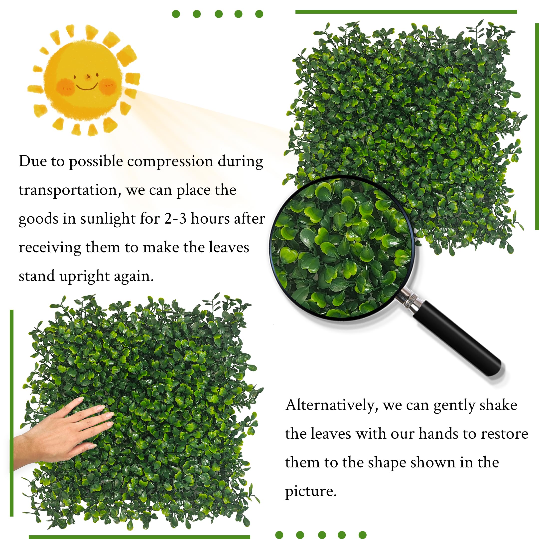 DOPGIB UV-resistant greenery panel stays vibrant in sun